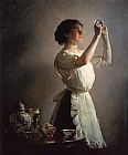 Joseph Decamp Canvas Paintings - The Blue Cup